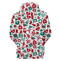 Muškarci Dugi rukav Duklje Božić Harajuku Print Top Okrugli vrat Preveliki odjeća Unise džemper Ležerna