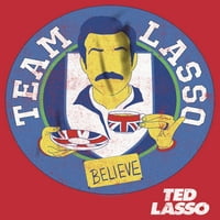 Muški Ted Lasso tim vjeruju da grafički tee crveno heather