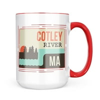 Neonblond USA Rivers Cotley River - Massachusetts šalica poklon za ljubitelje čaja za kafu