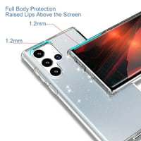 Kompatibilan sa Samsung Galaxy S ultra ultra, Clear Glitter Sparkle soft TPU Shootroot zaštitni simpatični