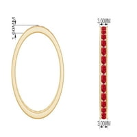 Laboratorija je stvorila Ruby Puni vječni prsten za žene - AAAA kvalitet, 14k bijelo zlato, US 4.50