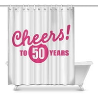 Živjeli do godina - smiješni 50. rođendanski poklon vodootporni tuš za zavjese dekor tkanine