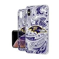 Baltimore Ravens iPhone Clear Paisley Design Case