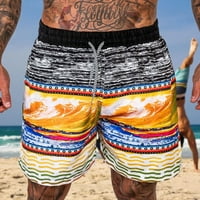 CLLIOS muške kratke hlače za plažu Ljeto Print Comfy kratke hlače Elastični struk kratke hlače Surf Sports Hights