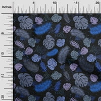 Onuoone Georgette viskoza Royal Plava tkanina Tropički list zanatske projekte Dekor tkanina Štampano