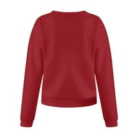 Ženski božićni ispis Duks dugih rukava Tunika TOP pulover bluza