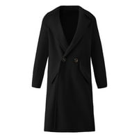 Zimski kaputi za žene Zimska čvrsto topla dugačak kaput rever vunena odjeća plus veličina jakna zadebljala