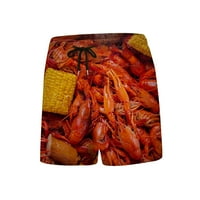 Muška hrana Realistična 3D ispisane ljetne kratke hlače Plaža Swim Swim Swim