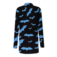 Ženski vrhovi Trendy Prodaja Halloween Bat Graphic Otvoreno prednja plus veličina Kardigan majica s
