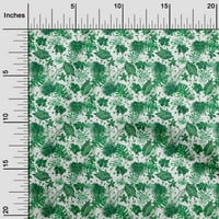 Onuone baršunaste zelene tkanine Tropsko listovni zanatski projekti Dekor tkanina Štampano od dvorišta široko