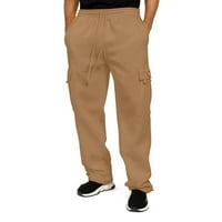 Muške hlače užas za labavljenje struka Solid u džepu SOLD Bool Labavi sportski pantalona