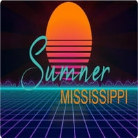 Sumner Mississippi Vinil Decal Stiker Retro Neon Dizajn