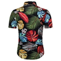 Muška majica Mekana muška košulja Muškarci i ljetni cvjetni šareni print casual rever plaža Vanjski