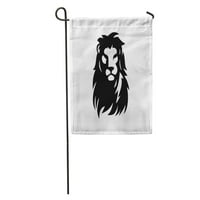 Silhouette crna Leo Lion Beast Head Cartoon Life Clip Garden Zastava Dekorativna zastava Kuća Baner