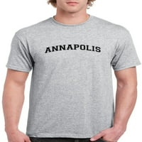 Annapolis Text Muška majica, muško 3x-velika
