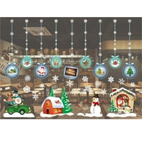 Trgovinska božićna ukras zidna prozora staklena Xmas naljepnice naljepnice Dekor za patch kućni dekor