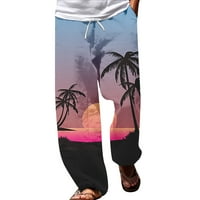 Booker Men Hlače Summer Beach Hippie Harem hlače Baggy Boho Yoga Hawaiess Ležerne prilike Casual Crotch Harrouser