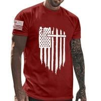 Muška majica Dan neovisnosti Zastava Casual Soft Udobna grafička štampana pamučna majica okrugli vrat