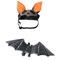 Yirtree Halloween psi i mačke kostimi, smiješni kostim, vještica, krila šišmiša za srednji i veliki