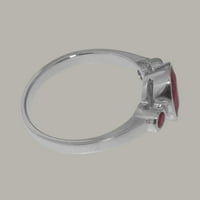 Britanska napravljena 18k bijeli zlatni rubni prsten ženski rubni prsten - Opcije veličine - veličine
