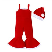 Toddler Baby Girg Božić Dan zahvalnosti Roman Outfits Dječji kombinezon za kaiševe dno pantalone Little