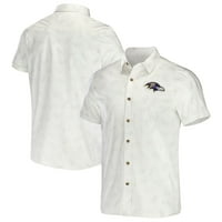 Muška kolekcija NFL Darius Rucker Fantics White Baltimore Ravens Woven gumb za majicu