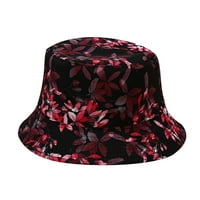 Ženska modna štampa za sunčanje ribarskih šešira kašike na otvorenom kašikom, crvena veličina jedna veličina
