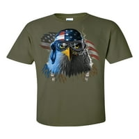 Muška patriotska američka zastava Freedom Fighter Eagle kratki rukav majica-vojska-XXXL