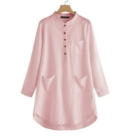 Ljetne haljine za žene s kratkim rukavima Mini kratki mini prugasti ružičasti 3xl