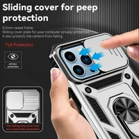 Allytech iPhone Pro MA futrola, rotirajuća držač prstena Kickstand CASE s radom sa magnetskim autostavljačem TPU + PC klizni fotoaparat Zaštita prozora za iPhone Pro MA 6.7