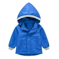 Girls Coats & Jackes Dječji djevojke Zimski kaput sa džepnim jaknama sa kapuljačom patentnim zatvaračem za vjetroelektrane dječake Kaputi i jakne tamno plava 90