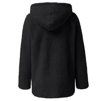 Pejock jakne za žene Zimska toplo Fleece Fuzzy Fau kaput Prevelike spajanje Otvoreni prednji kardigan Ležerne prilike za struganje Classic-Fit Soft Fuzzy Jackets Debele ručke