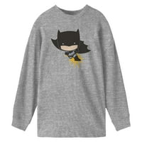 Batman Chibi Batman Boy's Siva majica s dugim rukavima-S