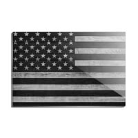 Rustikalna potčinjena američka zastava Drveni zrno zrnac Dizajn pravokutni akrilni frižider hladnjak