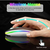 2.4GHz i Bluetooth miš, punjivi bežični LED miš za mate kompatibilan je i sa TV laptop MAC iPad Pro