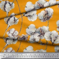 Soimoi narančasta pamučna dresova tkanina pamučna kugla cvjetna otisnuta zanata tkanina sa dvorištem