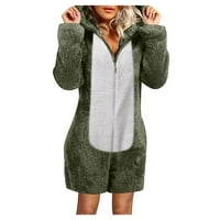 JUEBONG HONGE BEAR HOODIE Plišani dugi rukav pidžami Jedan bodysuits odijelo za spavanje udobnog kukastog sa kapuljačom sa božićnim klirensom mačaka