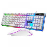 Ožičena tastatura i 3D neklizajući kotači za miša USB LED osvetljeni manipulator tastature i miša
