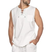 Corashan Labavi tenkovi muške muške modne majice pamučne i posteljine tee hipi majice bez rukava Yoga