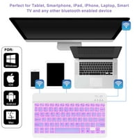 U lagana tastatura i miš sa pozadinom RGB svjetla, višestruki uređaj tanak punjiva tipkovnica Bluetooth