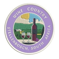 Vinyard - vinska zemlja - Stellenbosch, Južna Afrika 3.5 Vezerani patch Diy Iron-on ili šiva ukrasni vez - Grb značke - Novelty Suvenir Applique