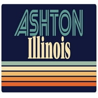 Ashton Illinois Frižider Magnet Retro Design