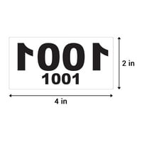Etikete - Naljepnice za obrnuto broj, 1001- uzastopne oznake brojeva za inventar