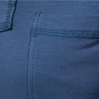 Penkiiy muške ljetne modne tanke kratkih rukava plaža majica tiskanje sportske majice majice s džepovima veliki i visoki l plavi u prodaji