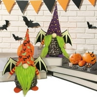 Halloween Bat Gnomes Plish, Handmade Tomte Švedska Gnome Nisse Skandinavski, jedinstveni pokloni za