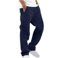 Muške teretne hlače s više džepova opušteno FIT istetter na otvorenom na carpenter hlače za muškarce,