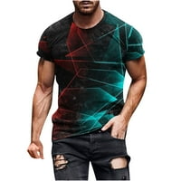 Ljetna košulja za muškarce Nova modna casual muška majica Print Sportski majica Rukovanje okruglim izrezom