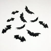 Crna 3D DIY bat zidna naljepnica naljepnica kućica Halloween Dekoracija dnevnog boravka Spavaća soba