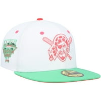 Muški novi Era Bijeli zeleni Pittsburgh Pirates Watermelon Lolli 59Fifty ugrađeni šešir