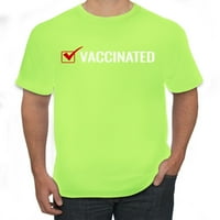 Vakcinisano odobreno grafička majica Humor Muška majica, sigurnosni zeleni, veliki